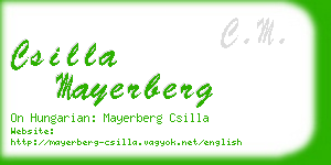 csilla mayerberg business card